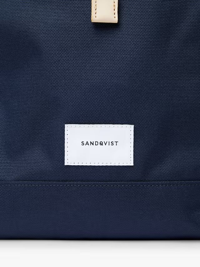 Sandqvist Bernt 25L Water-Resistant Rucksack Roll Top Backpack - Navy