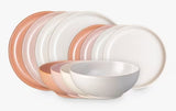 Denby Quartz Rose Stoneware Dinnerware 12 Piece Set - Pink/Multi