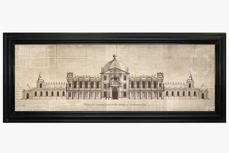 Brookpace Lascelles 'Grand Estate in Northumberland' Framed Print 103 x 42cm - Kazoop 