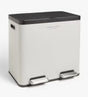 John Lewis 2 Section 60L Recycling Kitchen Pedal Bin with Handles - Grey - Kazoop 