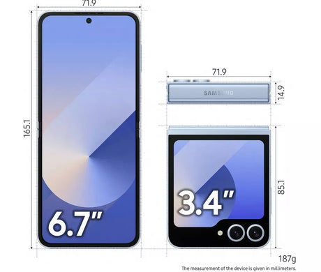 Samsung Galaxy Z Flip6 5G 6.7'' Foldable Smartphone 512GB Dual SIM-Free Blue