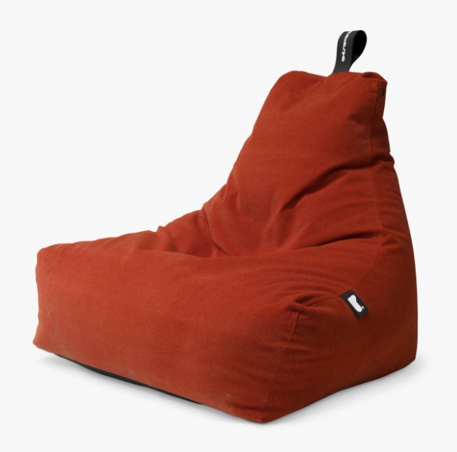 Extreme Lounging Mighty Brushed Suede Bean Bag H94 x D80 x W99cm - Rust