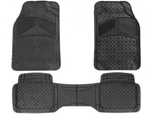 Streetwize Canberra Car Mat Set with Full Cross Rear Set of 4 - Rubber