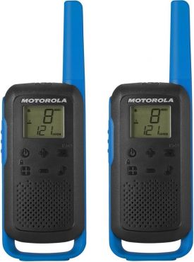 Motorola Talkabout T62 Two Way Walkie Talkie Twin Pack - Blue/Black