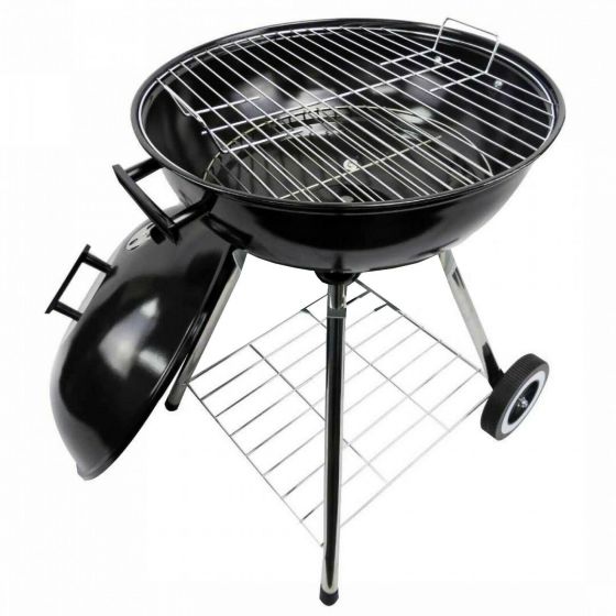 Tesco Outdoor Portable Charcoal Kettle BBQ Grill Black Kazoop